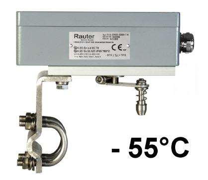 Ex 4-250V - 55C low temperature limit switch box for valve automation at pneumatic linear actuators
